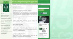 Desktop Screenshot of eletfaegyesulet.hu